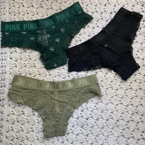 PINK/Victoria Secret Lace Thong Panties Bundle